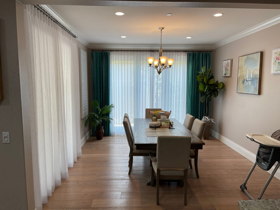 Layered Drapery in an Irvine Dining Room
