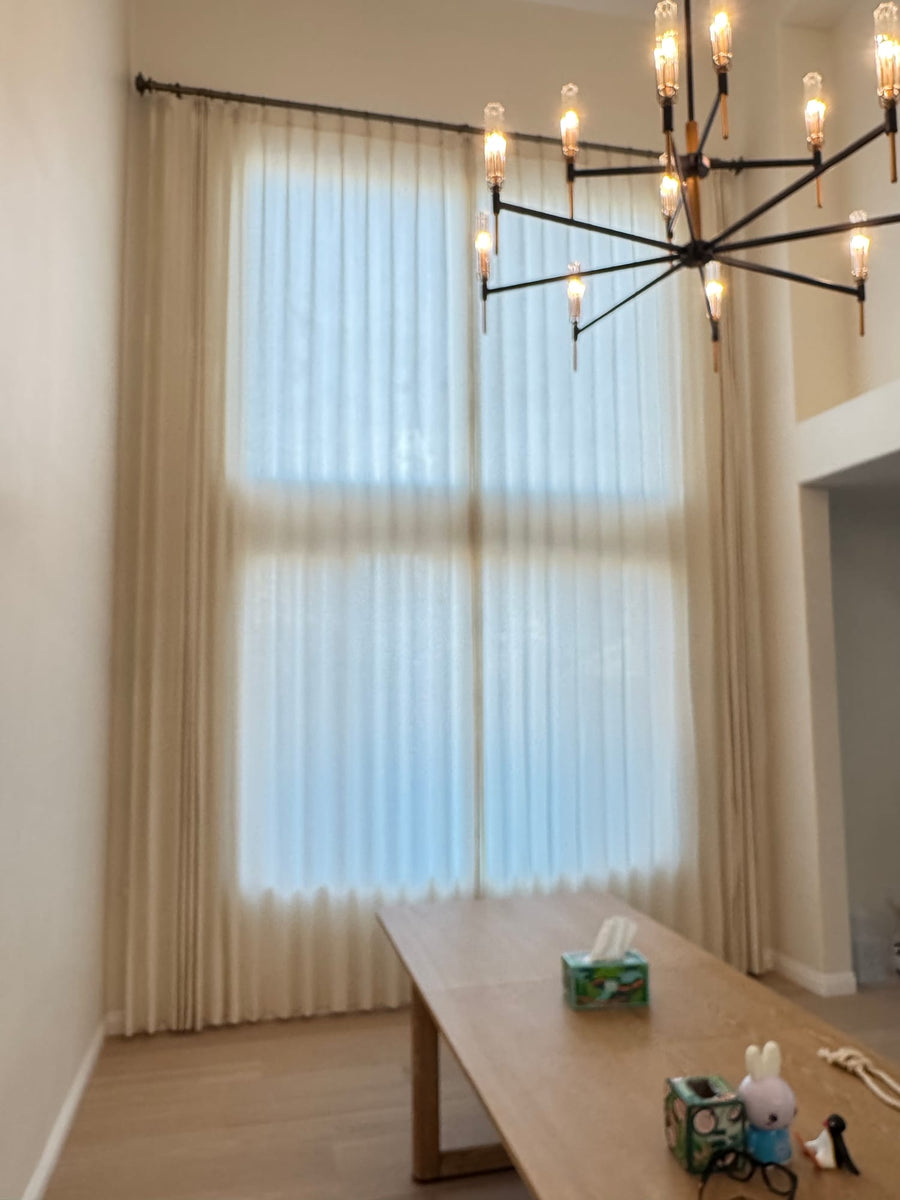 Tall Sheers in an Aliso Viejo Dining Room